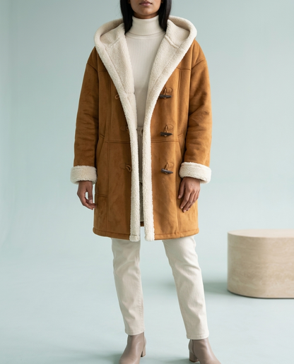 Huldia | Hooded Toggle-Front Coat
