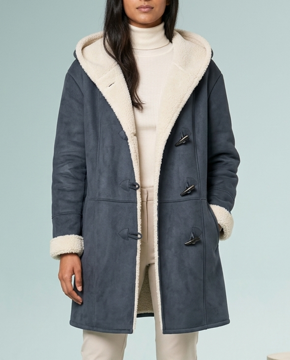 Huldia | Hooded Toggle-Front Coat