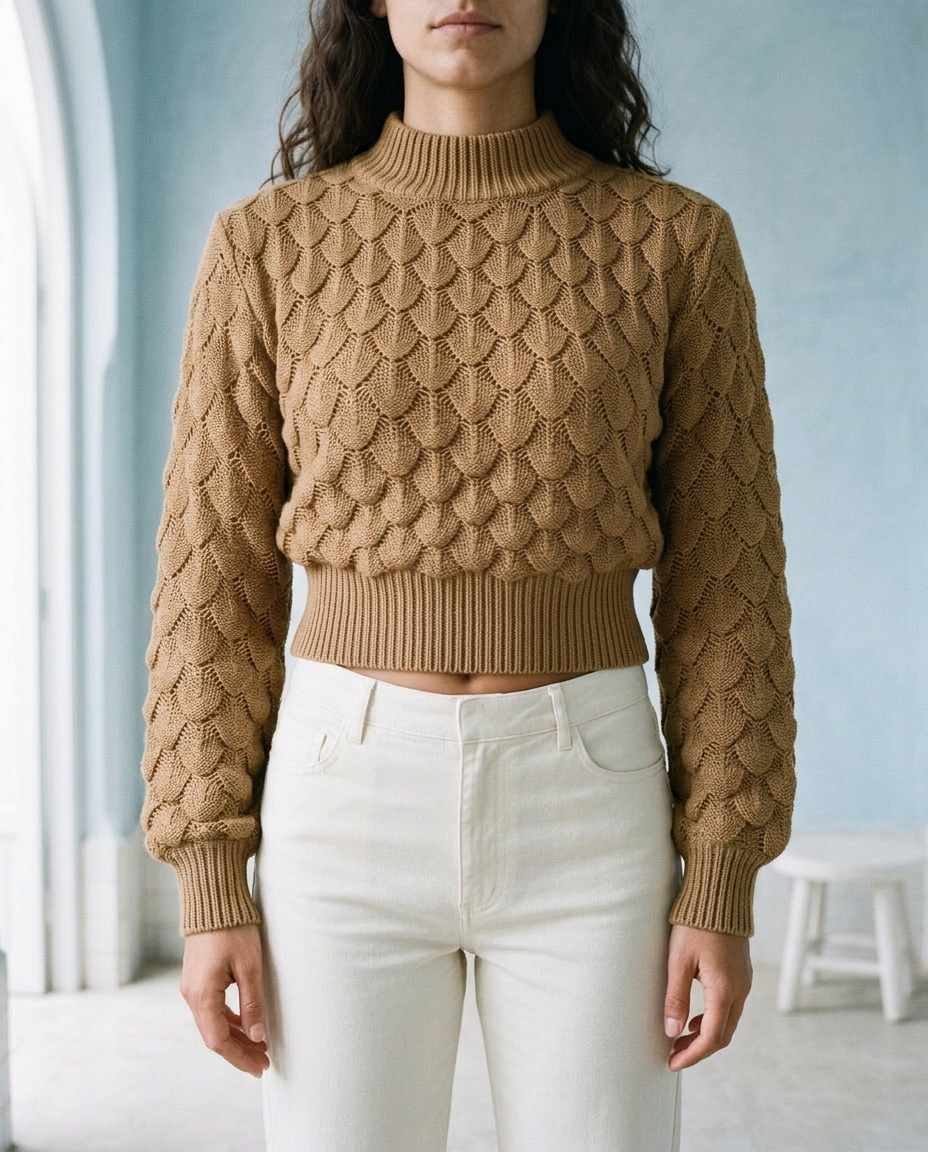 Ursia | Textured Cropped Sweater