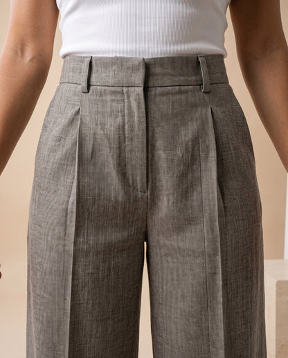 Hanora | Wide-Leg Slit Trousers