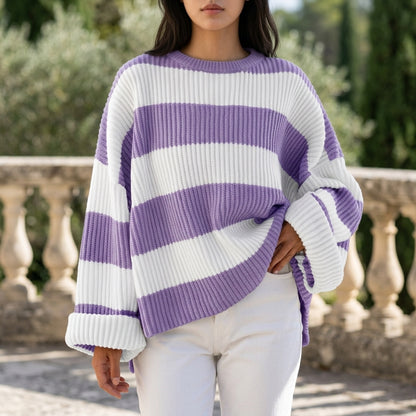 Anelle | Relaxed Ribbed Striped Sweater