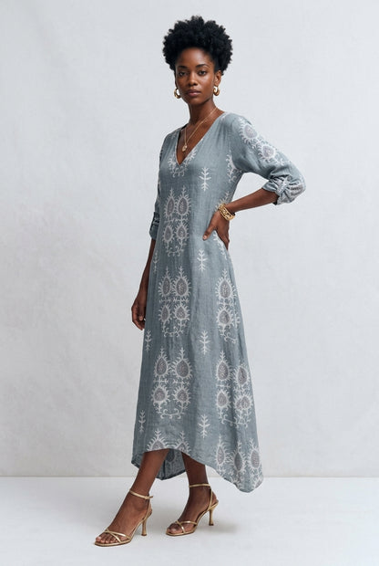 Suka | Vintage Long Sleeve Midi Dress