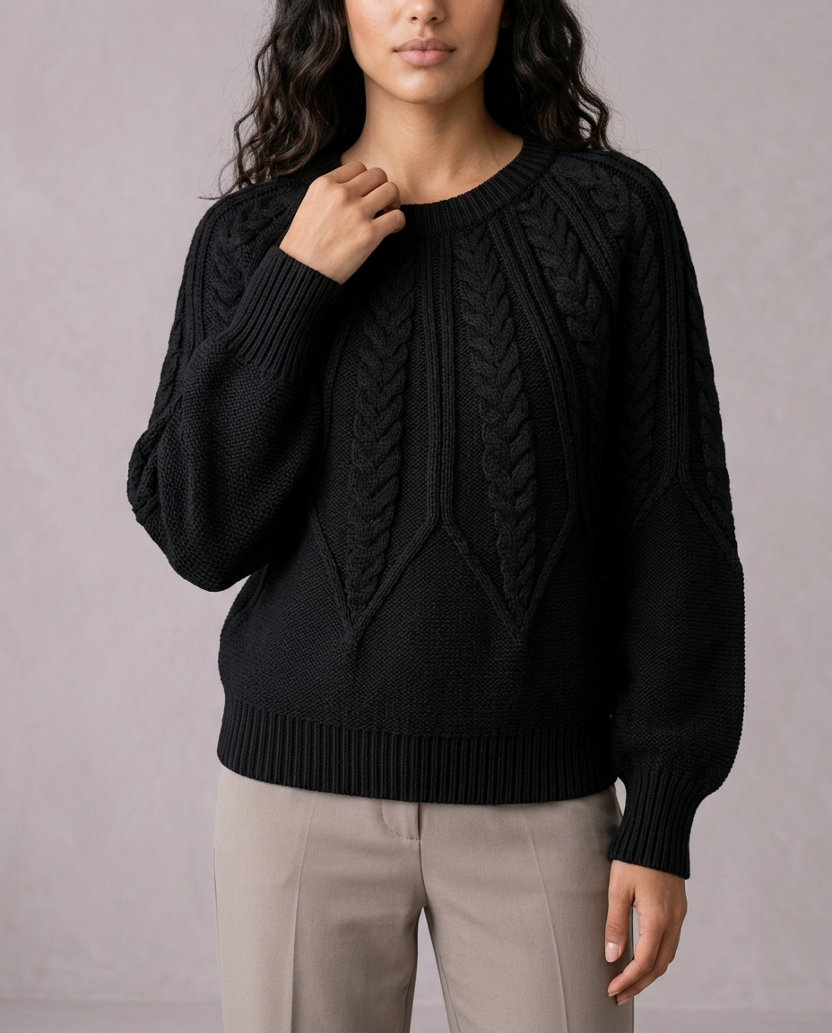 Cova | Cable-Knit Round-Neck Sweater