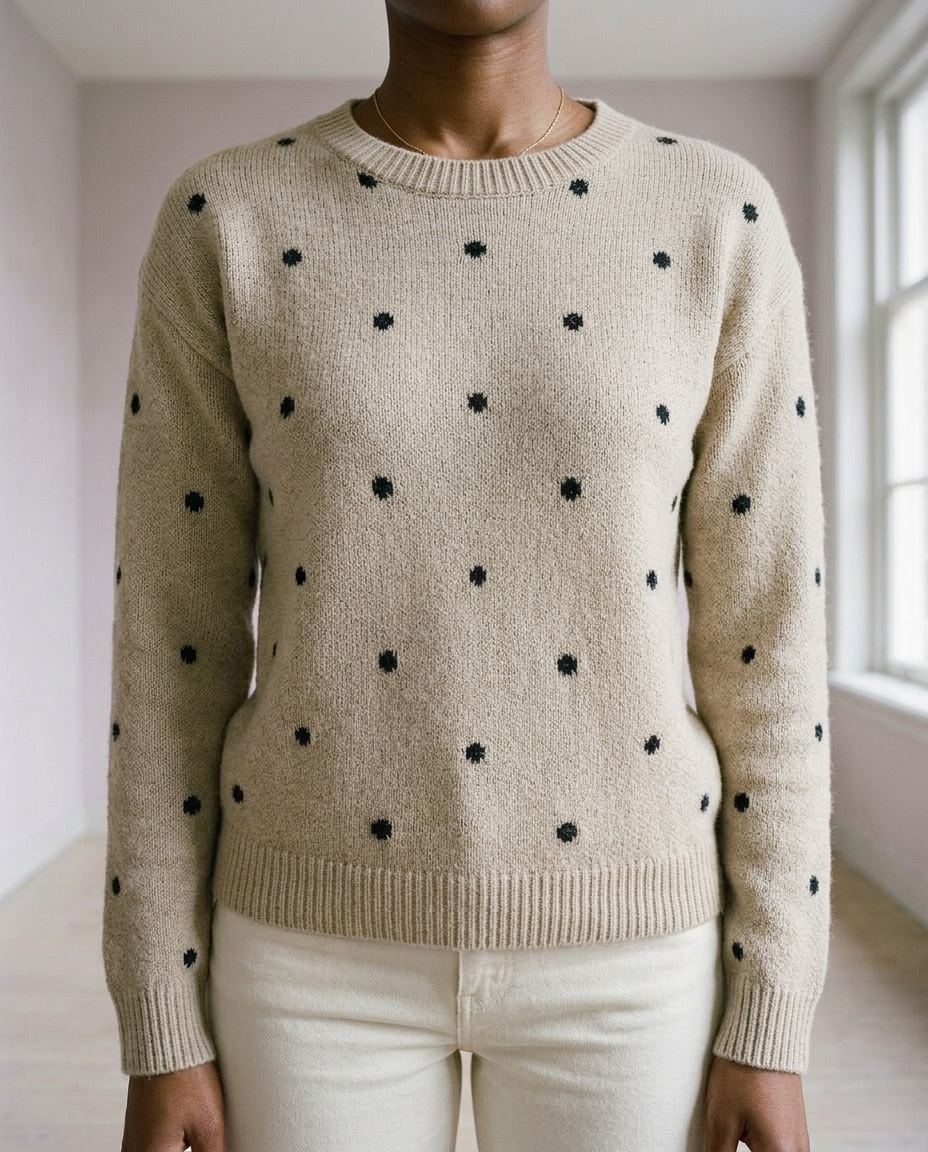 Elsina | Dotted Crewneck Sweater
