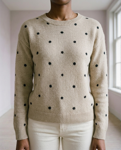 Elsina | Dotted Crewneck Sweater