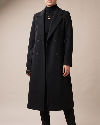 Erlis | Double-Breasted Long Coat