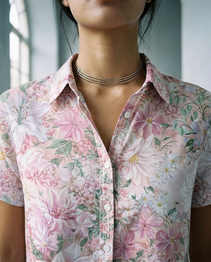Tovis | Floral Button-Front Blouse