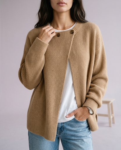 Ankya | Ribbed Button Cardigan