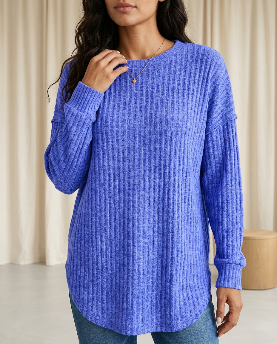 Wrenla | Exposed-Seam Crewneck Sweater