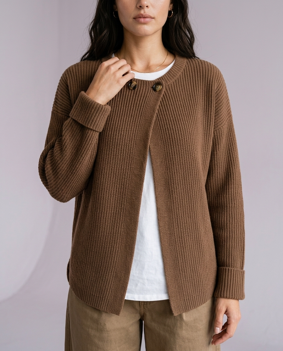 Ankya | Ribbed Button Cardigan