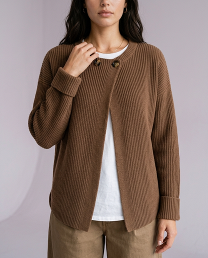 Ankya | Ribbed Button Cardigan