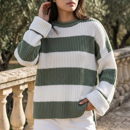 Anelle | Relaxed Ribbed Striped Sweater