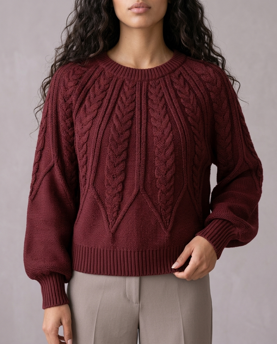 Cova | Cable-Knit Round-Neck Sweater
