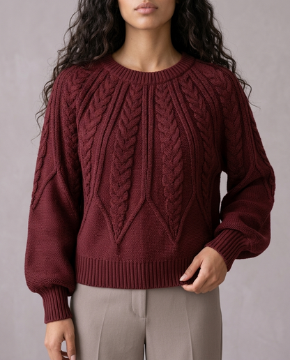Cova | Cable-Knit Round-Neck Sweater