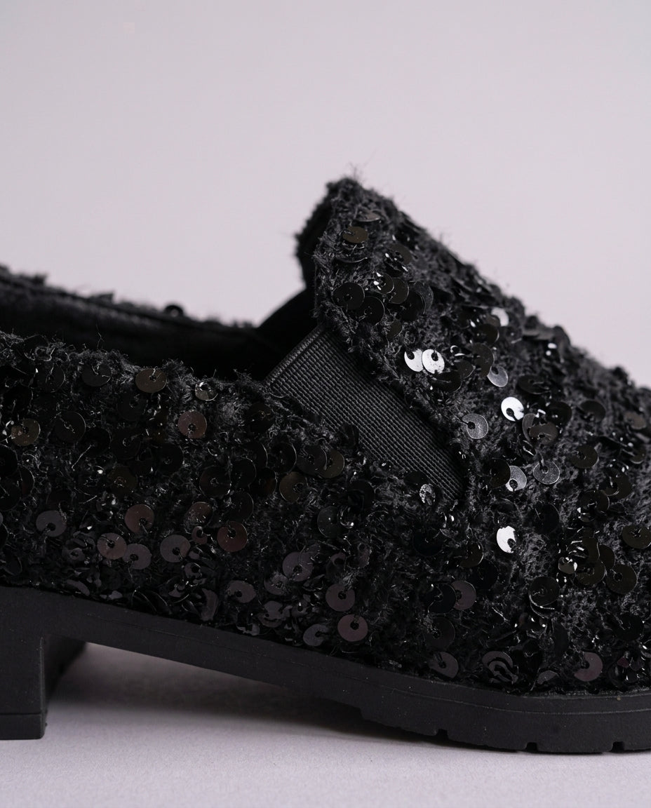 Emmlyn | Sequin Slip-On Loafers