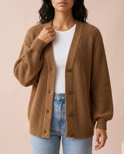 Unina | Ribbed Button Cardigan