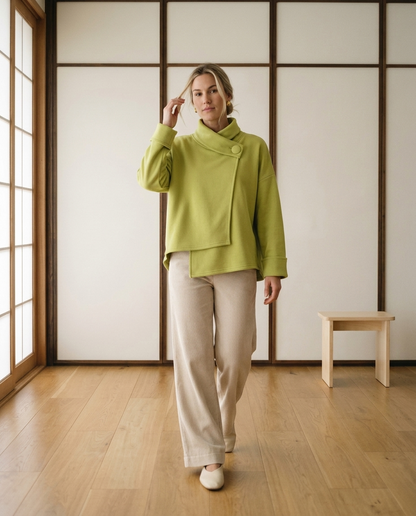 Alina | Asymmetric Cowl Neck Sweatshirt