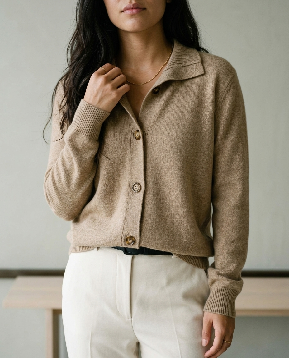 Gretya | Collared Button Cardigan