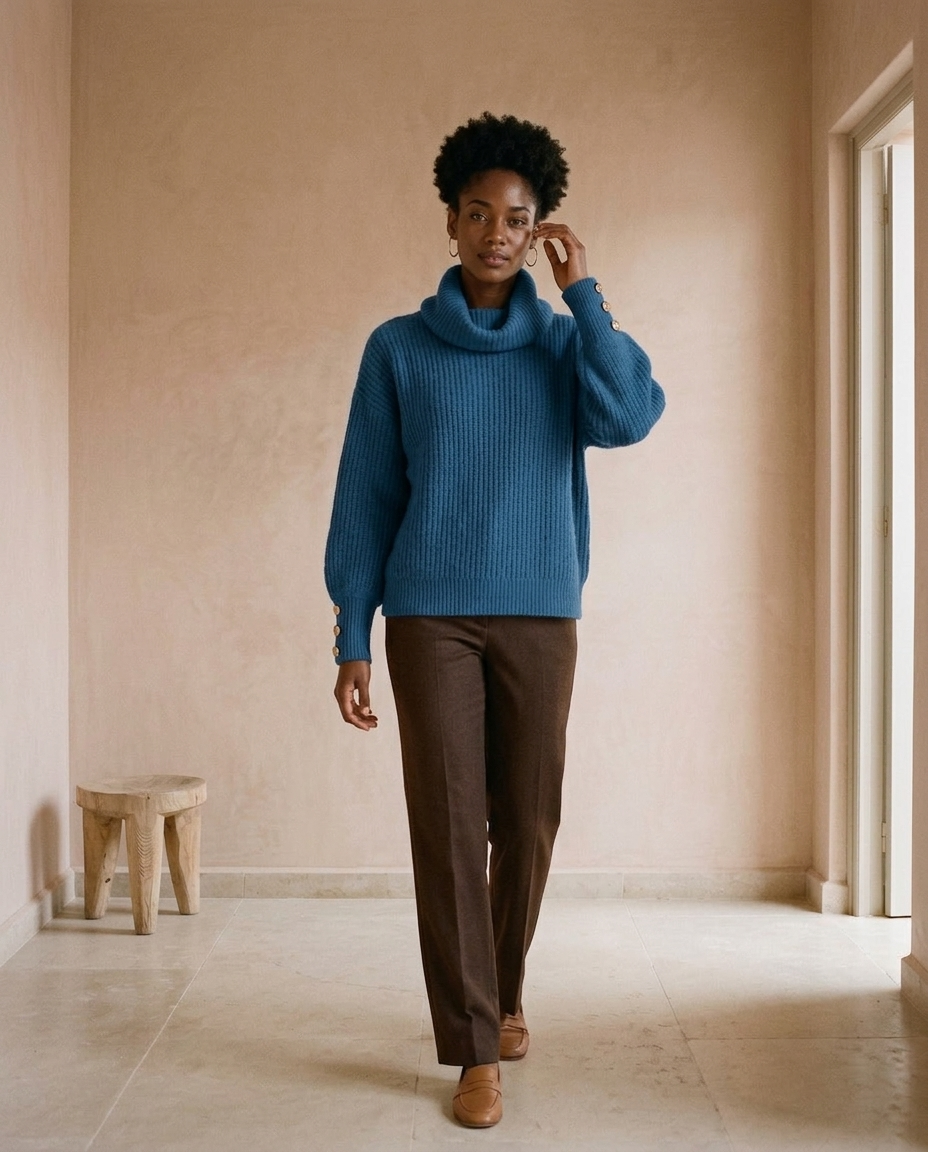 Petora | Draped Cowl Neck Sweater
