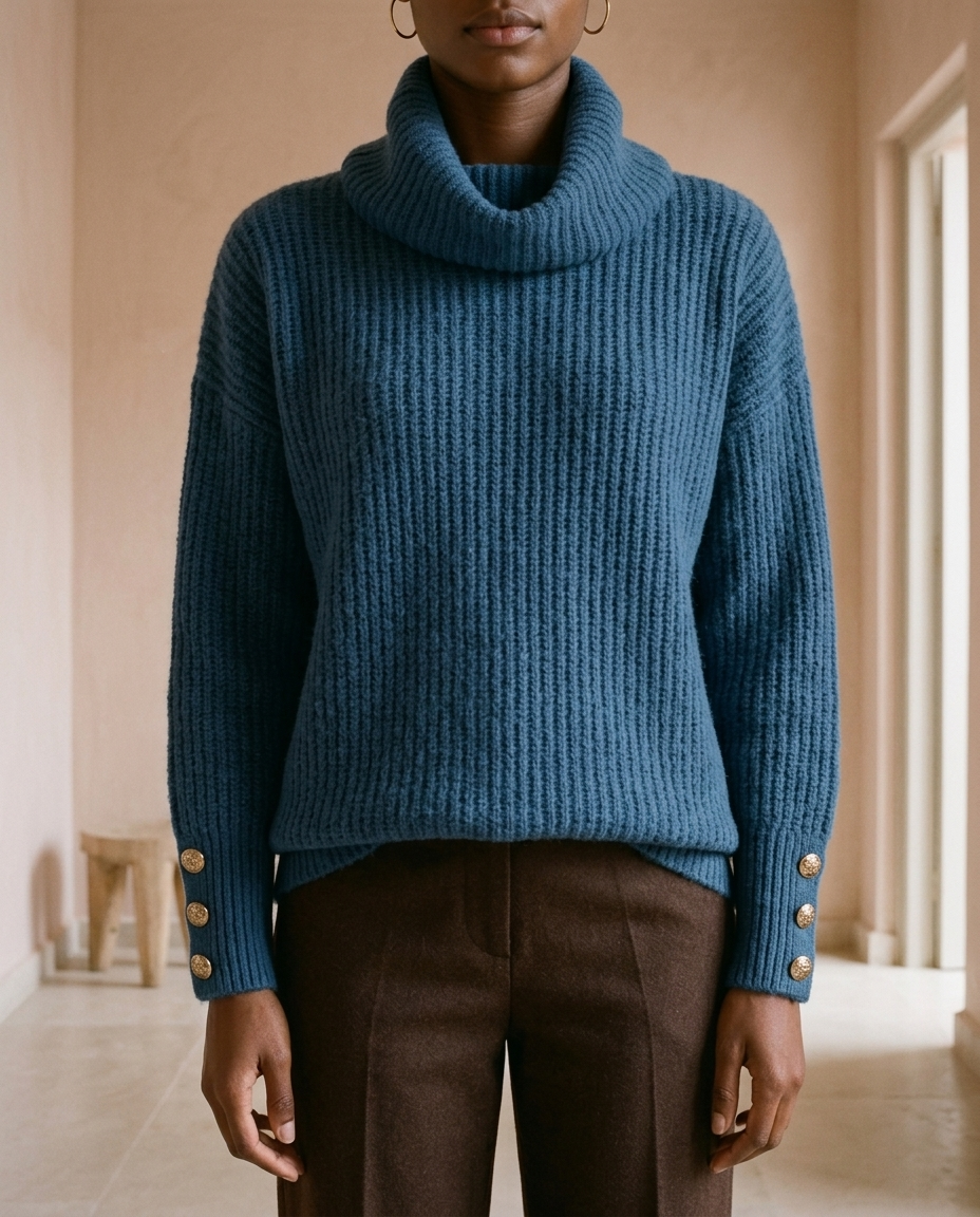 Petora | Draped Cowl Neck Sweater