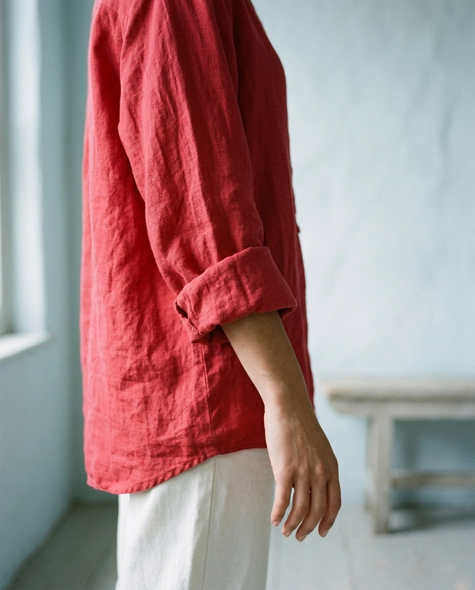 Maeva | V-Neck Button-Down Shirt