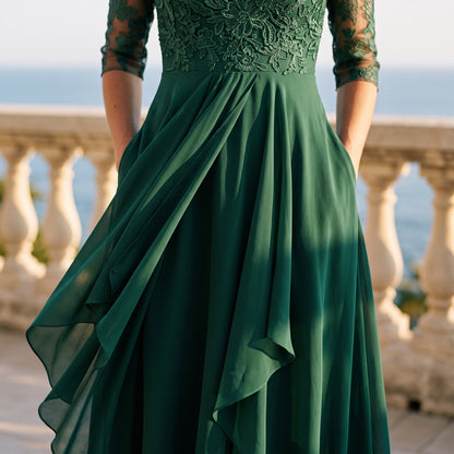 Reinea | Lace A-Line Midi Dress