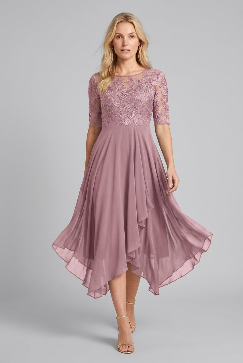 Reinea | Lace A-Line Midi Dress
