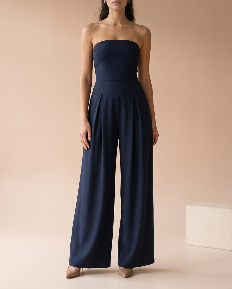 Odine | Strapless Wide-Leg Jumpsuit