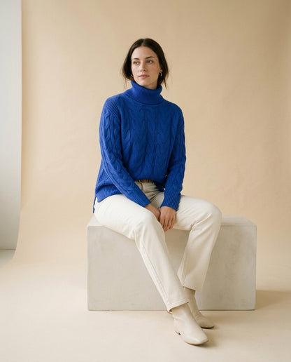 Halise | Cable Knit Turtleneck Sweater