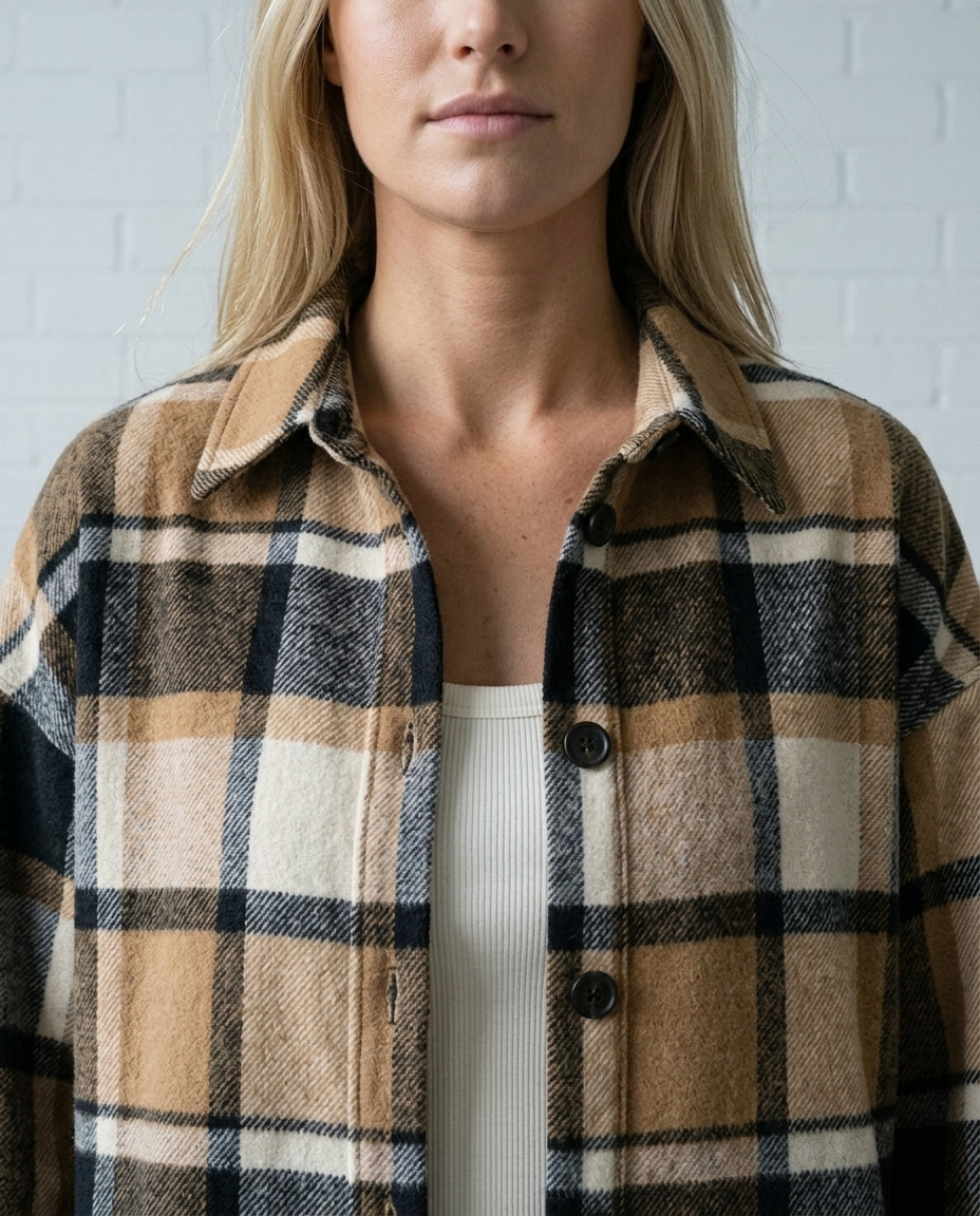 Dorea | Longline Checked Coat
