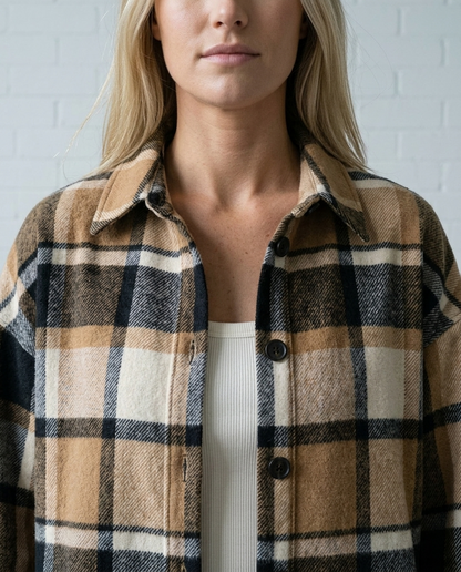 Dorea | Longline Checked Coat