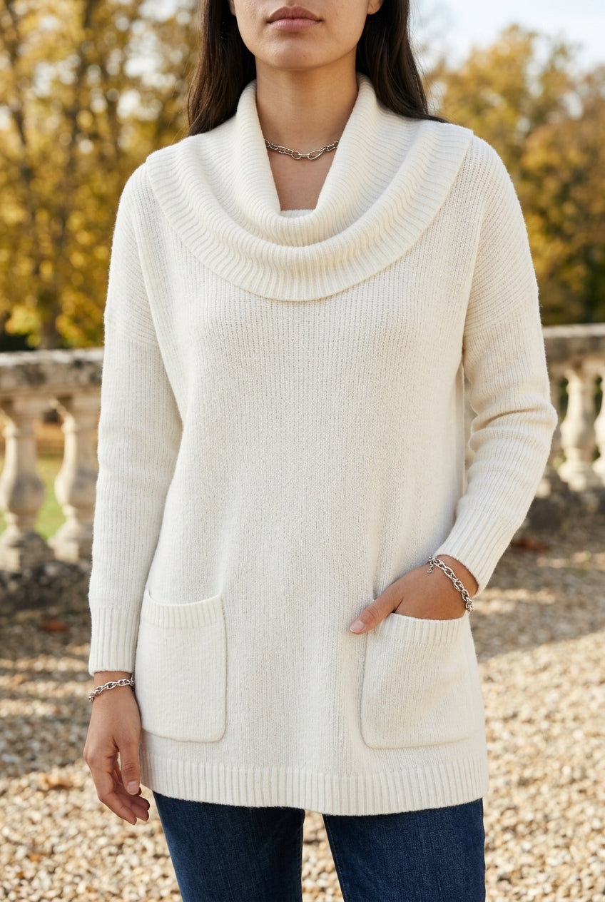 Zitiel | Cowl Neck Tunic Sweater
