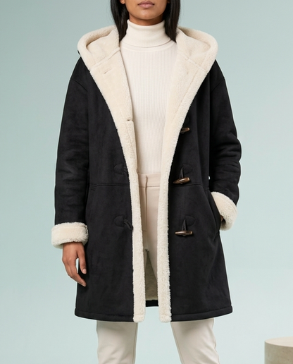 Huldia | Hooded Toggle-Front Coat