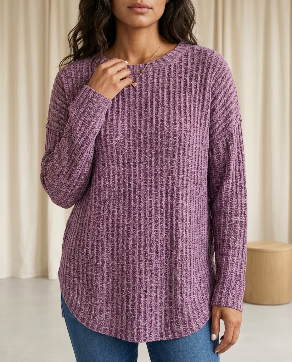 Wrenla | Exposed-Seam Crewneck Sweater