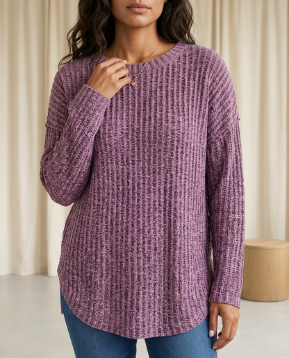 Wrenla | Exposed-Seam Crewneck Sweater