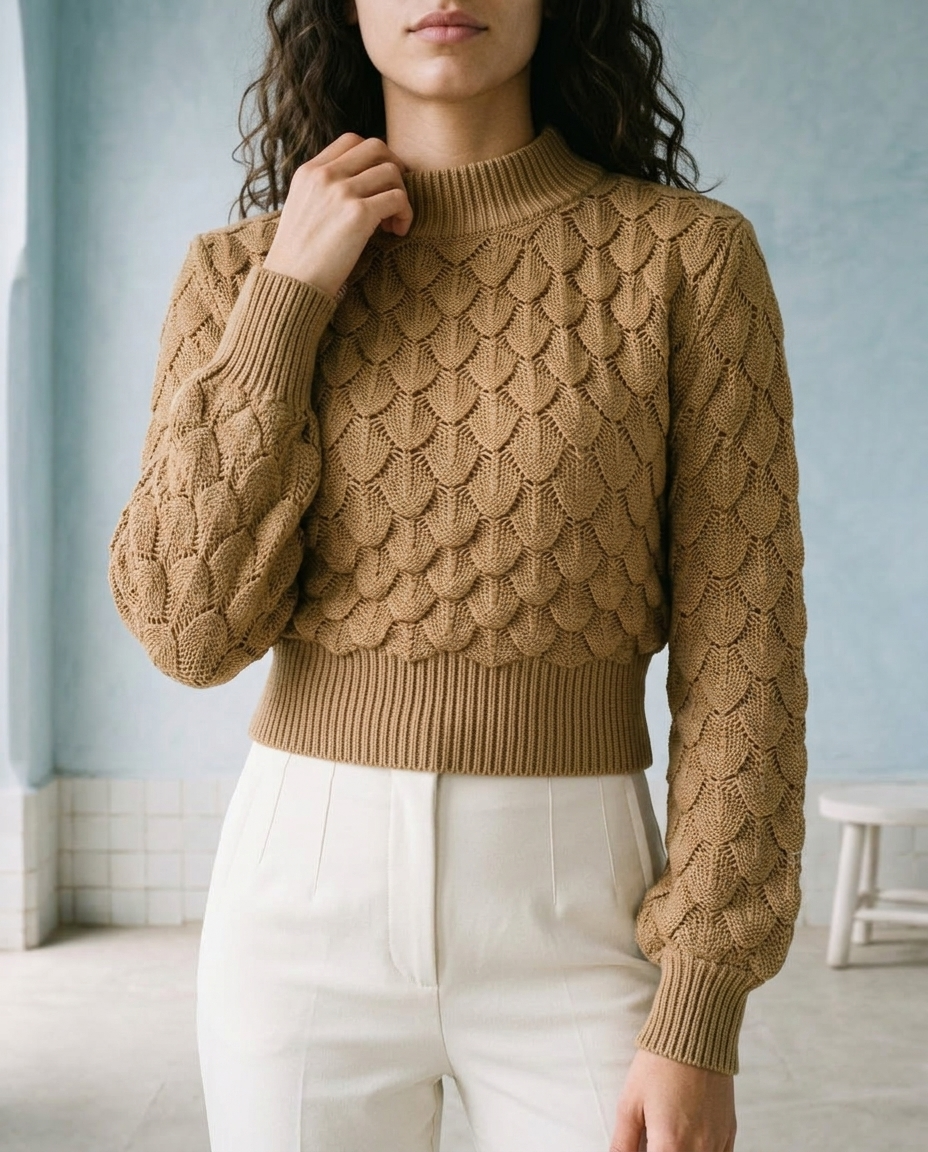 Ursia | Textured Cropped Sweater