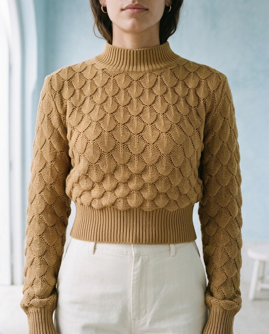 Ursia | Textured Cropped Sweater