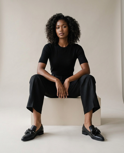 Yukina | Bow-Detail Pointed Loafers