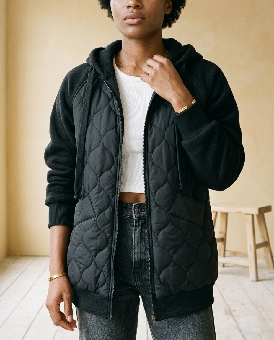 Aris | Quilted Hooded Jacket