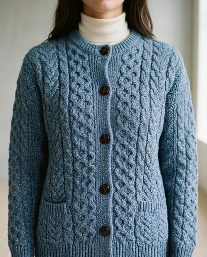 Antja | Cable Knit Button Cardigan
