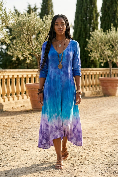 Petia | Vintage Long Sleeve Midi Dress