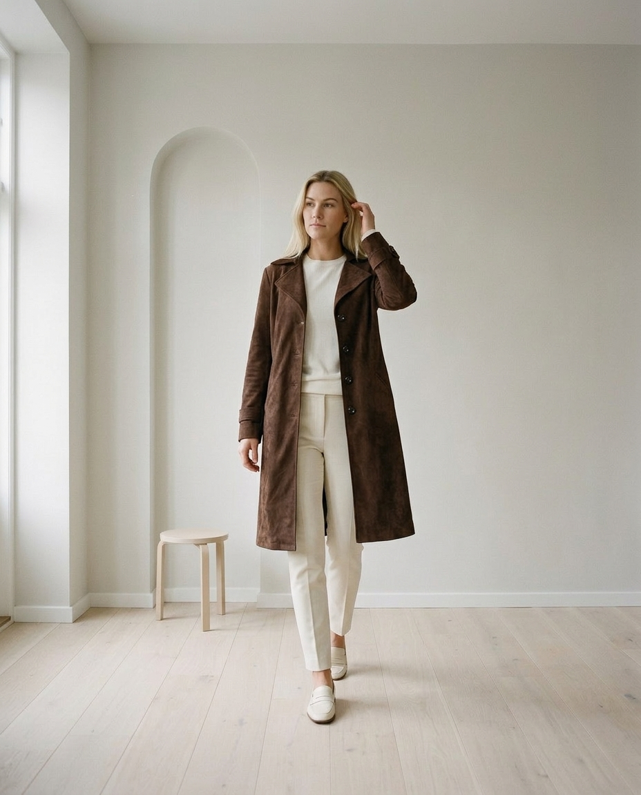 Aidia | Longline Notched-Lapel Coat