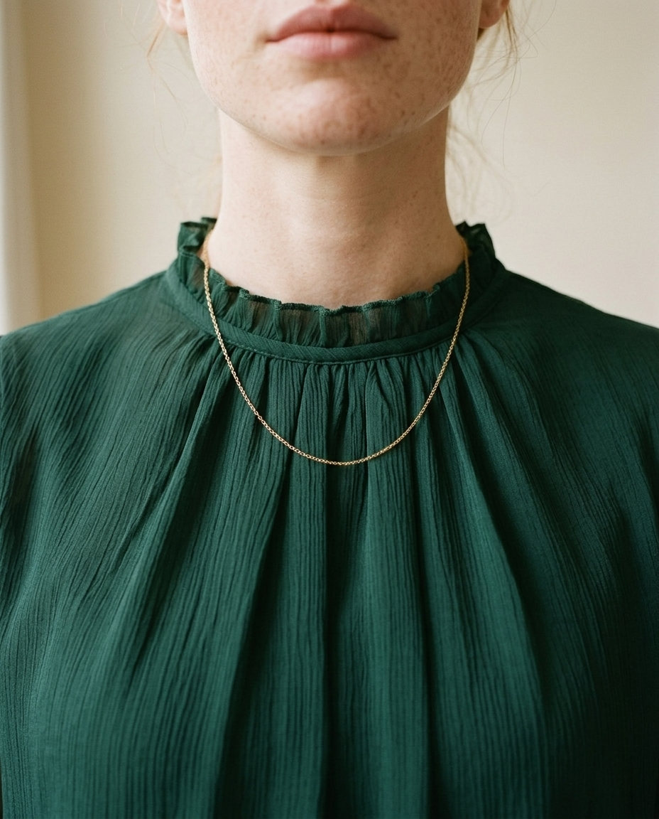 Yarya | Stand-Collar Long-Sleeve Blouse