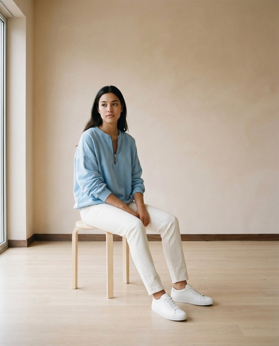 Tuvea | Quarter-Zip Crew Neck Sweatshirt