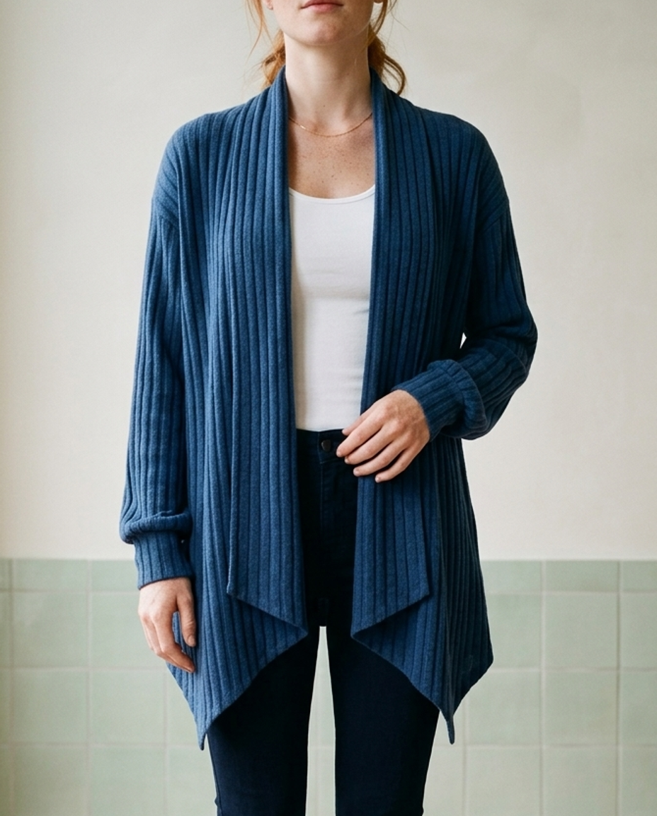 Farya | Open Waterfall Knit Cardigan