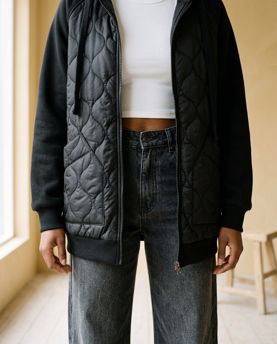 Aris | Quilted Hooded Jacket