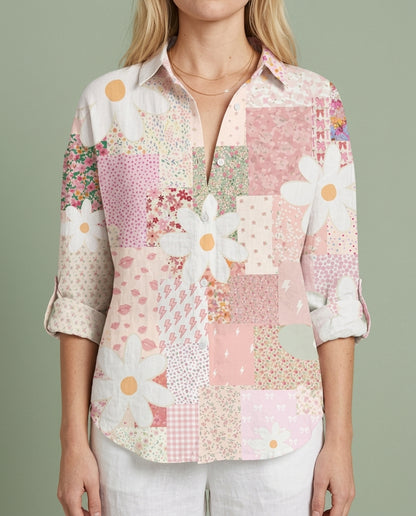 Ranya | Floral Button-Front Blouse