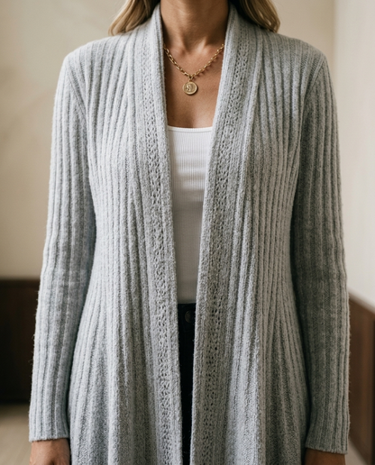Ximenea | Ribbed Open-Front Cardigan