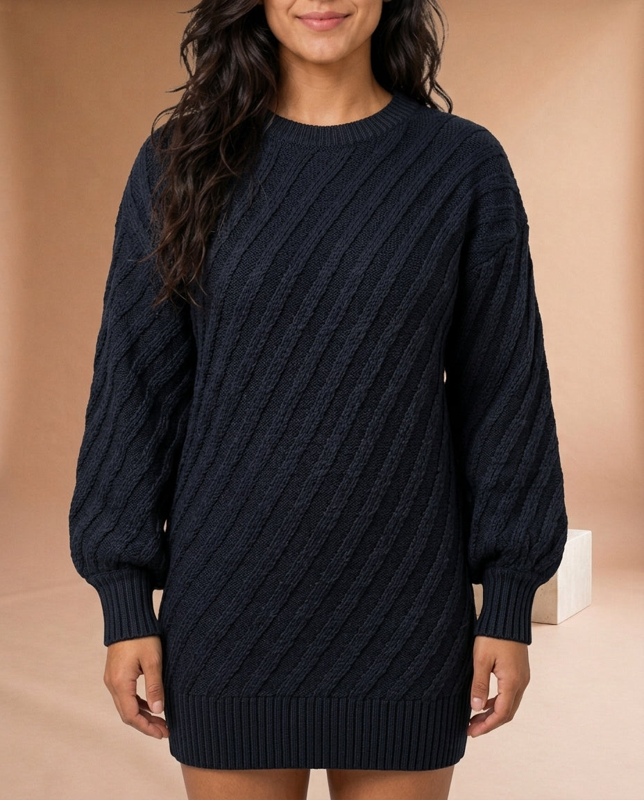 Irisea | Cable-Knit Mini Sweater Dress