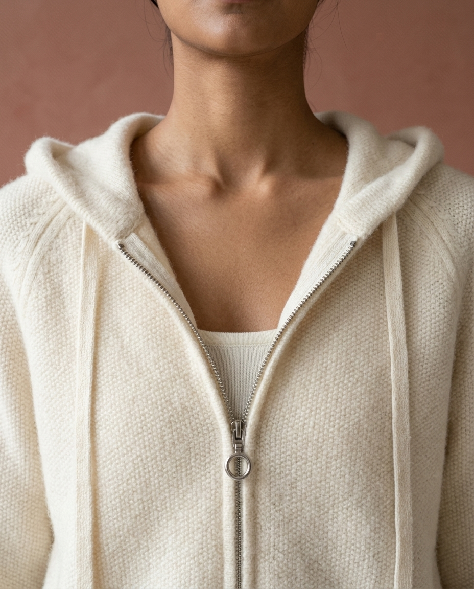 Ilklyn | Hooded Zip-Front Cardigan